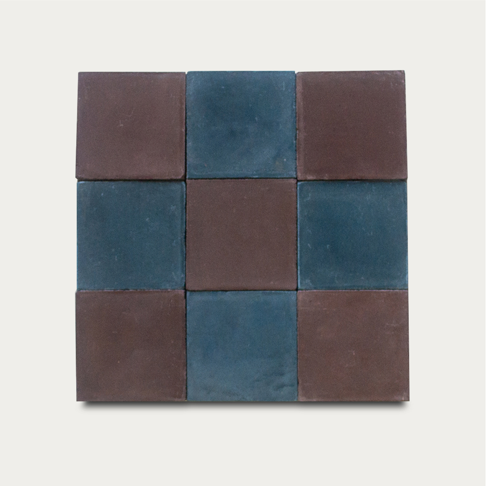 10x10 Retazos L61 L11 2 Chocolate Y Alerce Fondo Gris