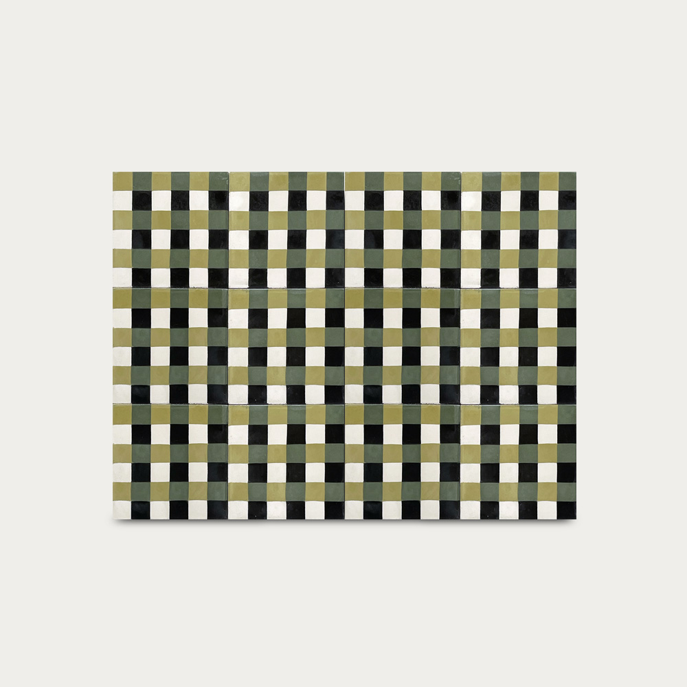 Damas • Verde limón • 20x20 cm