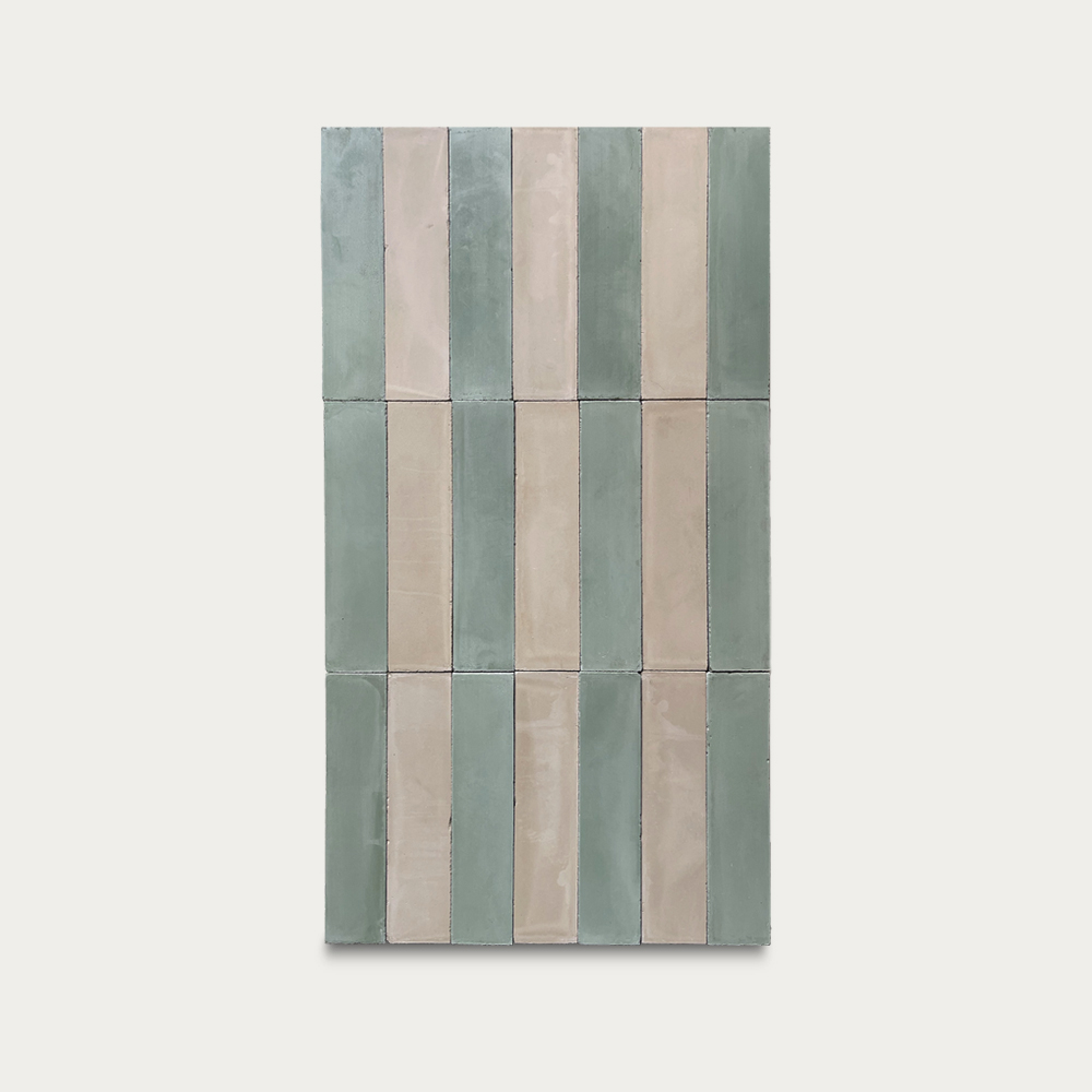 Bambú • Crudo arena / Eucalipto • 7x30 cm