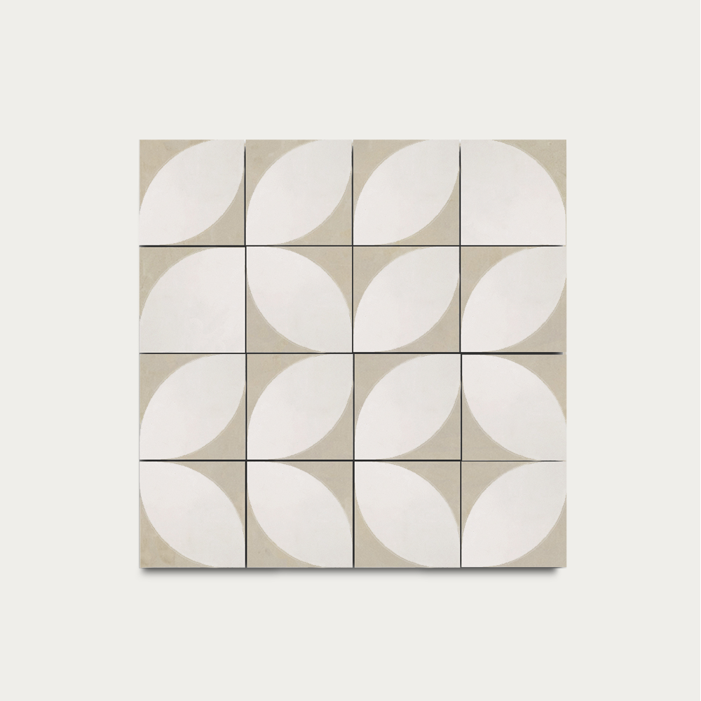 Crescente • Crudo arena • 20x20 cm