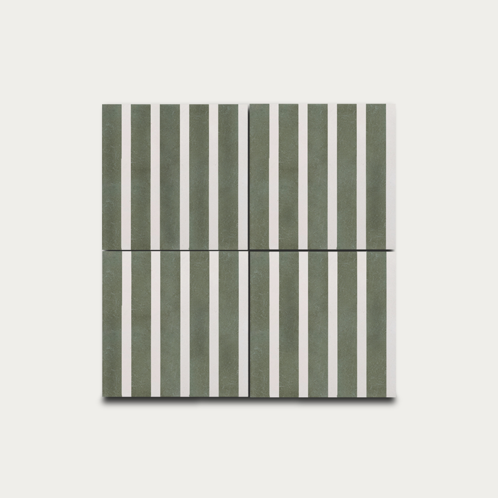 Rayas •Verde medio • 20x20 cm