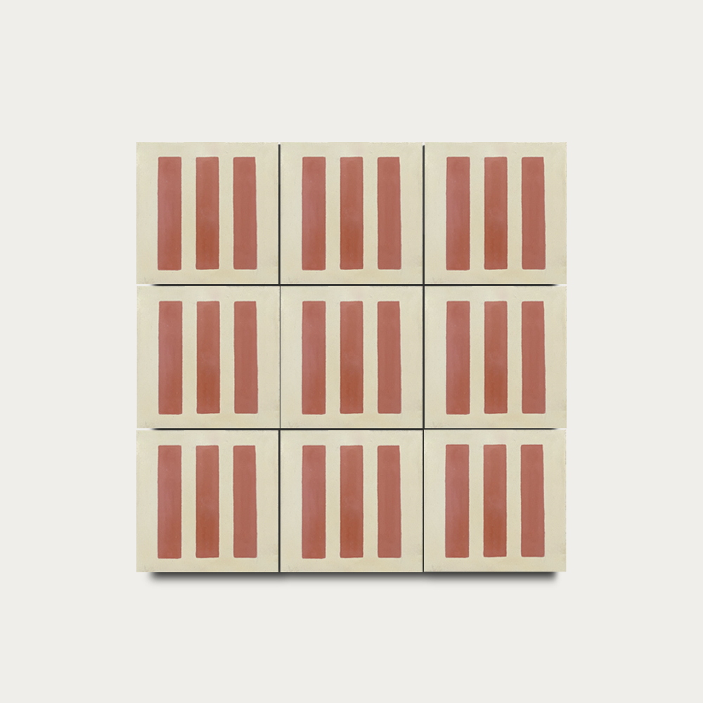 Terceto Trigo Terracota 2 Fondo Gris
